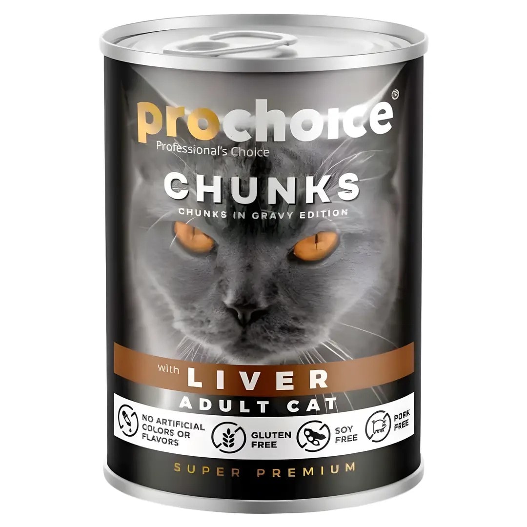 ProChoice Ciğerli Parçalı Gravy Kedi Konservesi 400 Gr